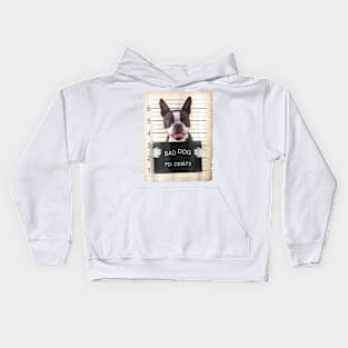 Boston Terrier Bad Dog Kids Hoodie